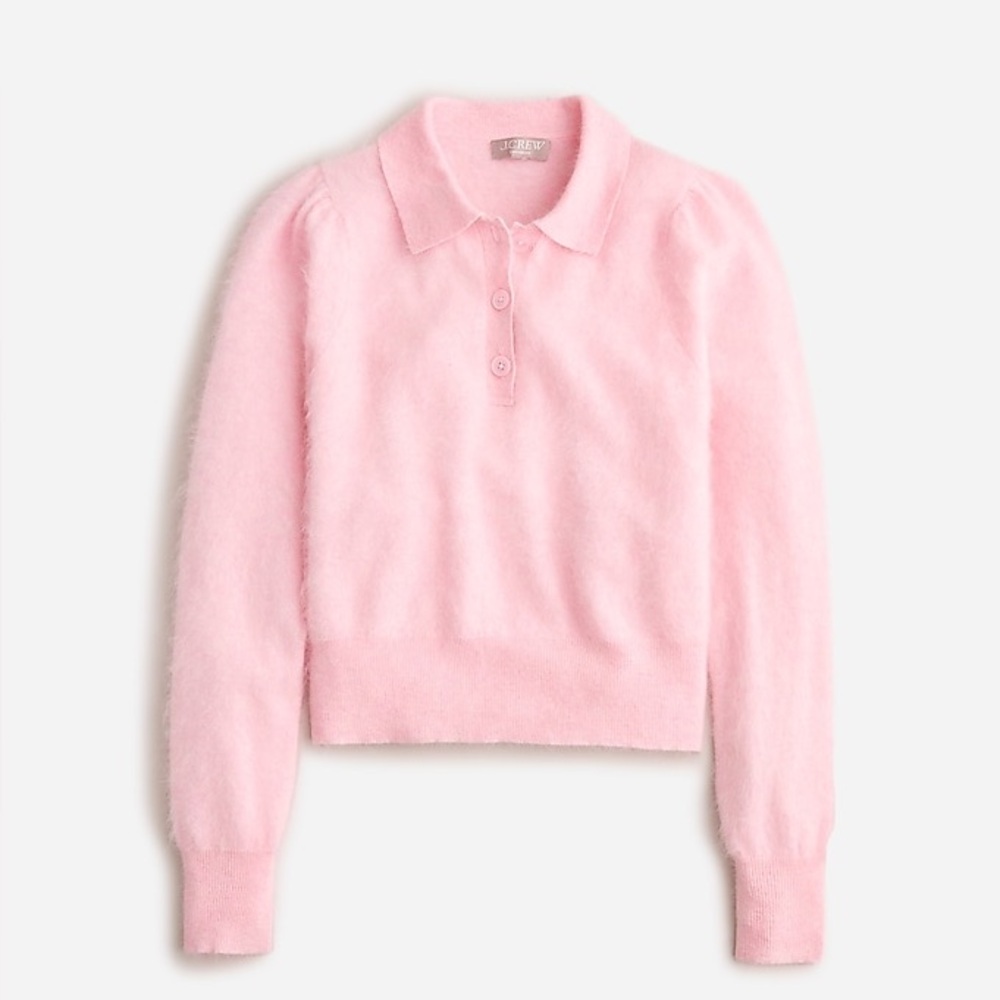 J.CREW Brushed cashmere sweater-polo